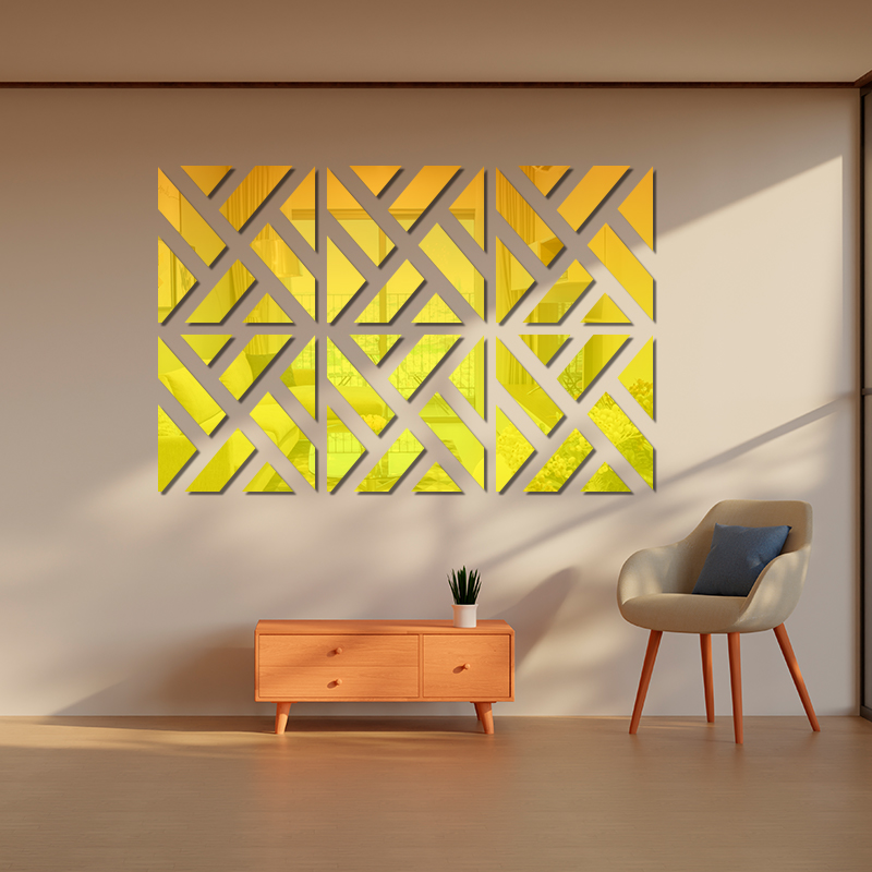 Geometric Stylish Home Decor Acrylic Mirror in Pakistan