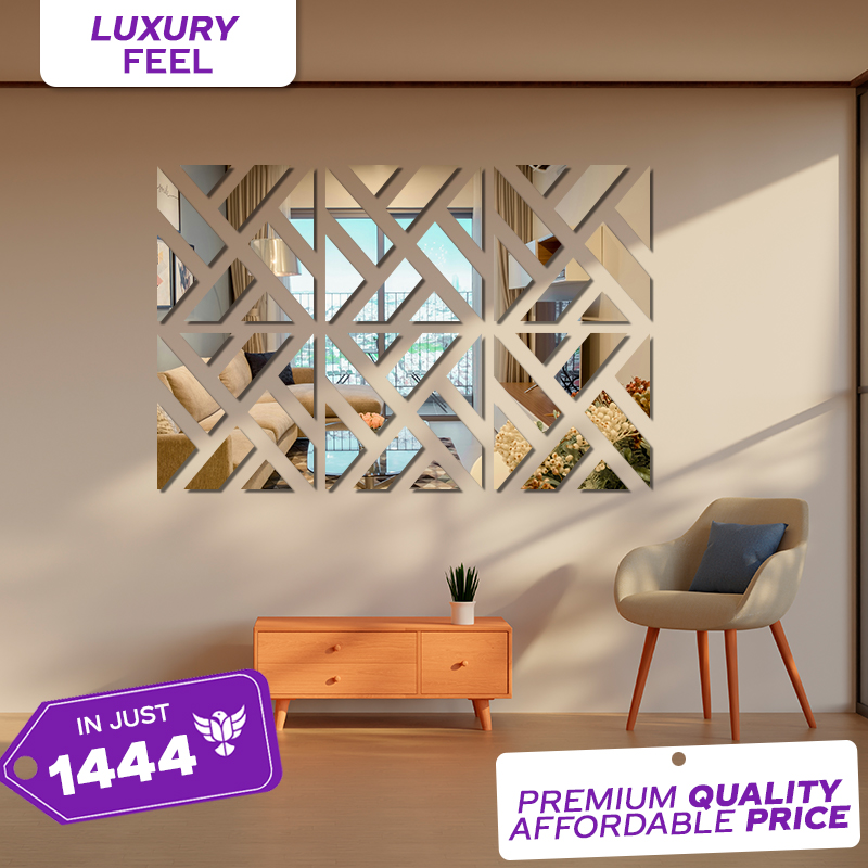 Geometric Stylish Home Decor Acrylic Mirror in Pakistan