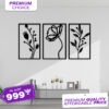 Set of 3 Floral Wooden Pieces For Home Decor In Pakistan