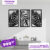 Tropical Leaves Wall Decor Set Modern 3-Piece Wooden Art In pakistan