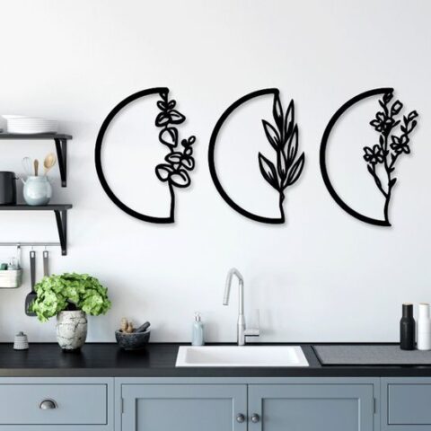 3 Floral Trio Wall Decor Set Modern Room Decor Pakistan