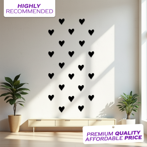 Stylish Wooden Heart Wall Decoration onthewalls.pk