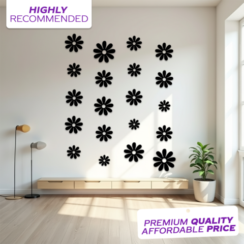 Stylish Wooden Flowers Wall Decoration onthewalls.pk
