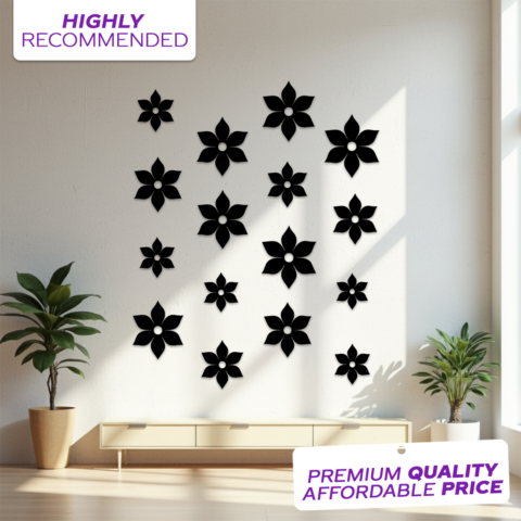 Premium Wooden Flowers Wall Art onthewalls.pk