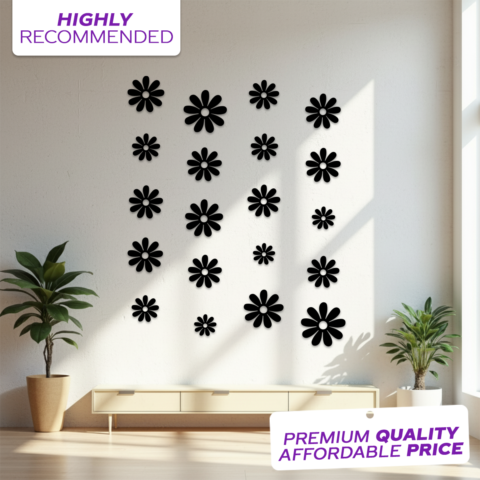 Stylish Wooden Flowers Wall Decoration onthewalls.pk