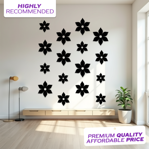 Premium Wooden Flowers Wall Art onthewalls.pk