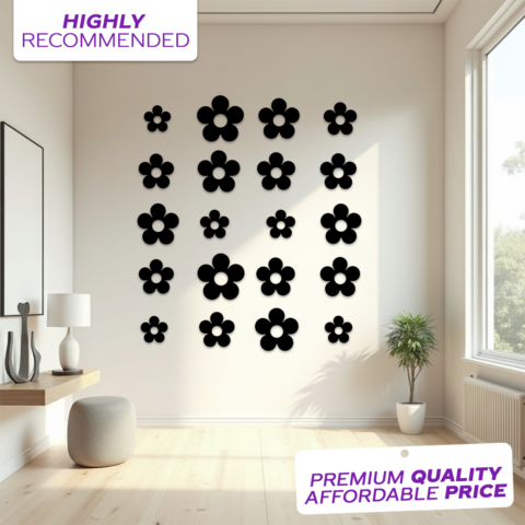 Wooden Flowers Wall Decoration onthewalls.pk