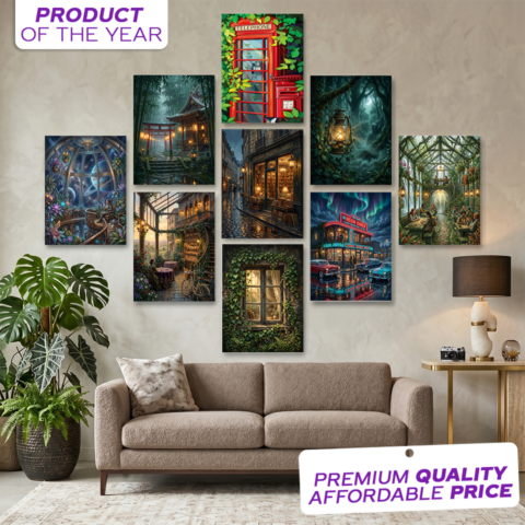 Dreamscapes Aesthetics Wall Frame Set of 9 onthewalls.pk