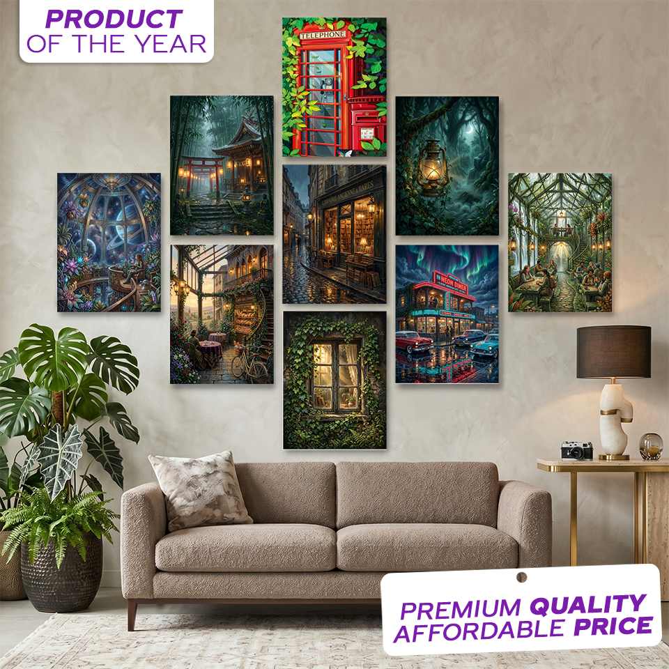 Dreamscapes Aesthetics Wall Frame Set of 9 onthewalls.pk