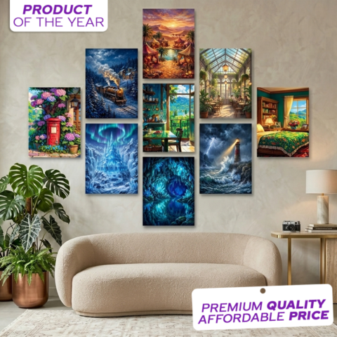 Aesthetics Home Decor Wall Frame set of 9 onthewalls.pk