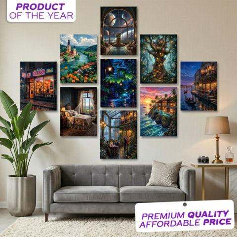 Premium Aesthetics Wall Frame Art Set of 9 onthewalls.pk