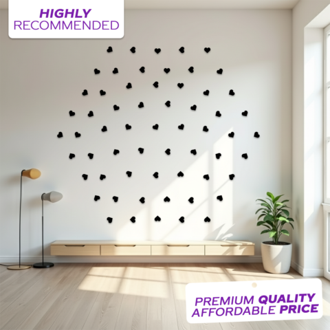 Wooden Heart Wall Decor Set onthewalls.pk