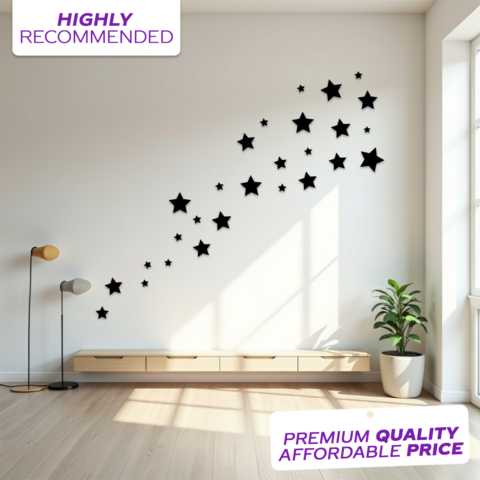 Premium Wooden Stars Wall Decor onthewalls.pk