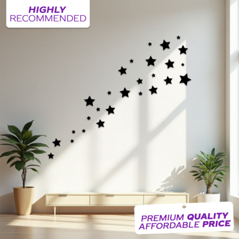 Premium Wooden Stars Wall Decor onthewalls.pk