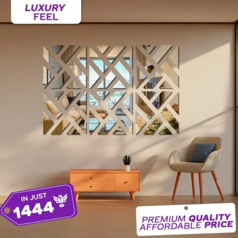 Geometric Stylish Home Decor Acrylic Mirror in Pakistan