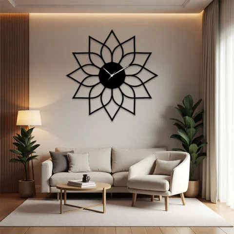 Wall Clock – Elegant Sunflower Design for a Modern Touch