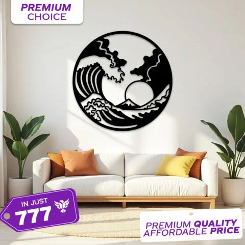 Japanese Wave Wall Art Modern Ocean Inspired Decor Pakistan