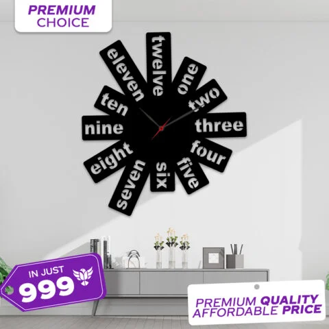 Modern Numeric Word Clock Unique Wall Clock Design In Pakistan