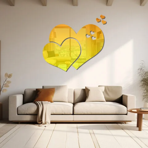 Heart Acrylic Mirror Home Decor | Premium Quality | Pakistan